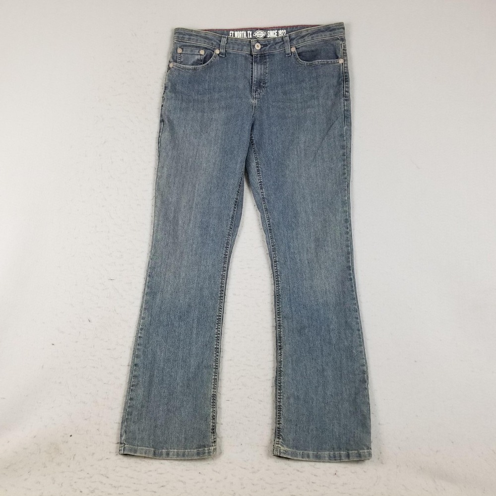 Dickies Jeans Womens Size 17 Blue Relaxed Fit Denim Straight Leg Stretch Casual